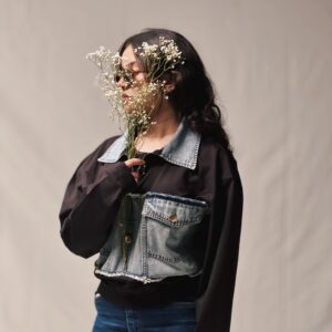 Hybrid Denim Sweatshirt Black